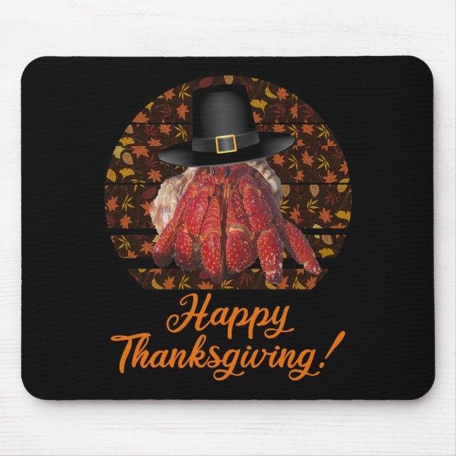 Thanksgiving Hermit Crab Mouse Pad (Front)