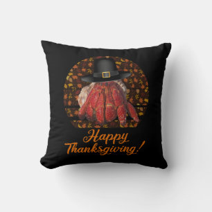 Thanksgiving Hermit Crab Throw Pillow