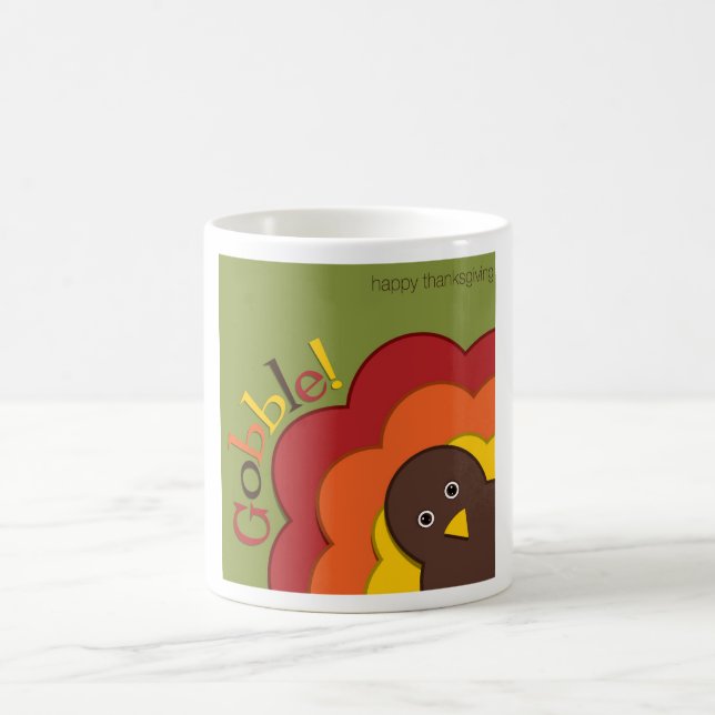 Thanksgiving hiding turkey coffee mug (Center)