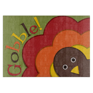 Thanksgiving hiding turkey cutting board