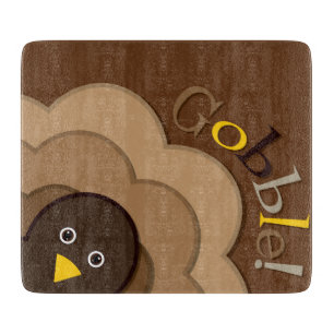 Thanksgiving hiding turkey cutting board