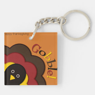 Thanksgiving hiding turkey keychain