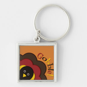 Thanksgiving hiding turkey keychain