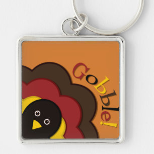 Thanksgiving hiding turkey keychain