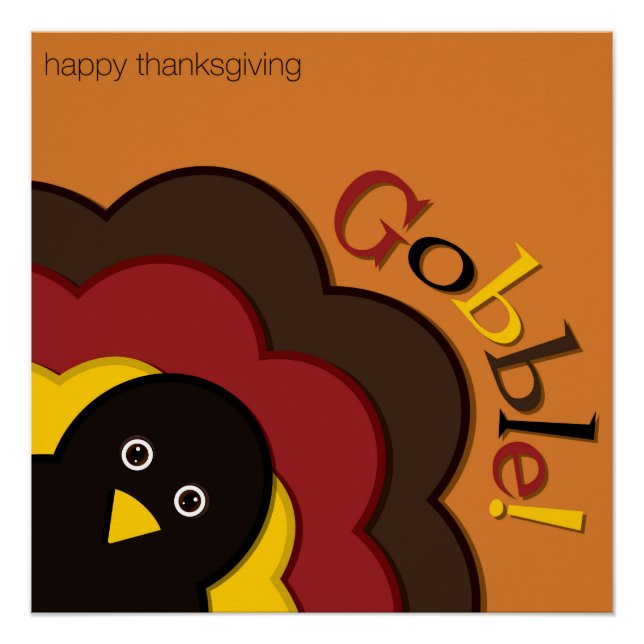 Thanksgiving hiding turkey poster (Front)