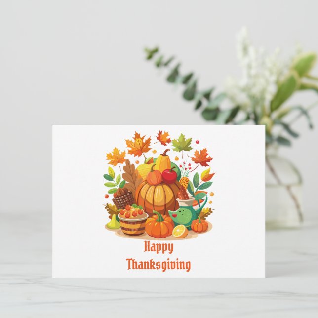 Thanksgiving Holiday Card (Standing Front)