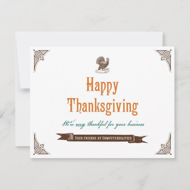 Thanksgiving Holiday Card (Front)