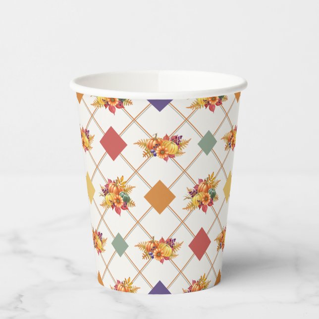 Thanksgiving Holiday Paper Cups (Left)