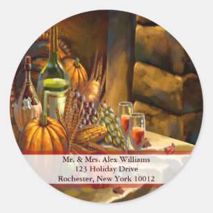 Thanksgiving Holiday Sticker Address Label