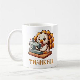 Thanksgiving Holiday Thankful Animal Turkey Coffee Mug