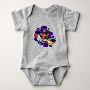 Thanksgiving holiday turkey riding a space rocket baby bodysuit