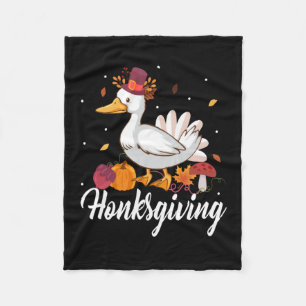 Thanksgiving Honksgiving Fleece Blanket