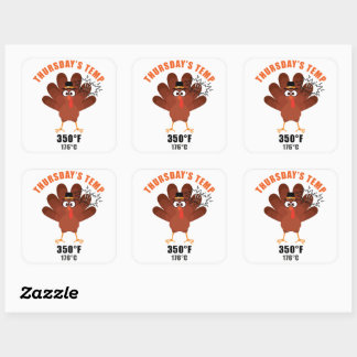 Thanksgiving Humor Funny Turkey Joke Square Sticker