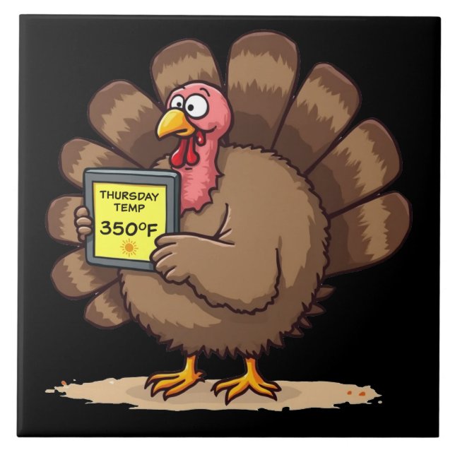 Thanksgiving Humor Funny Turkey Joke Tile (Front)