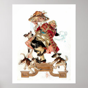 Thanksgiving Humorous Vintage Art Poster