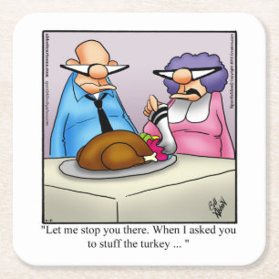 Thanksgiving Humour Bar Coasters