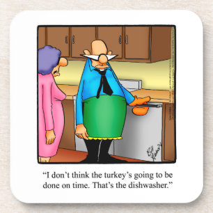 Thanksgiving Humour Cork Backed Coasters