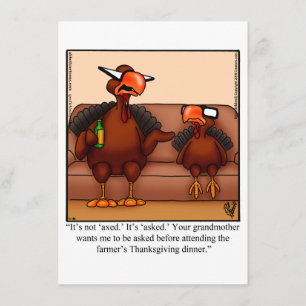 Thanksgiving Humour Dinner Invitations