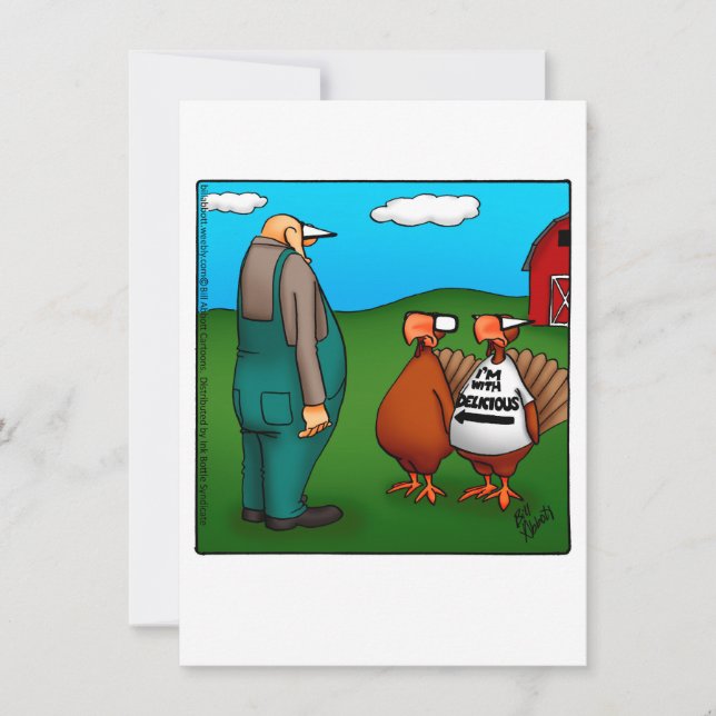 Thanksgiving Humour Dinner Party Invitations (Front)