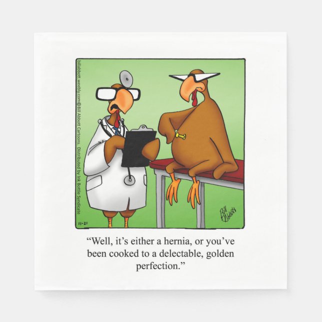 Thanksgiving Humour Holiday Napkins (Front)
