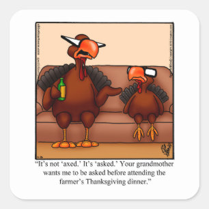 Thanksgiving Humour Holiday Stickers