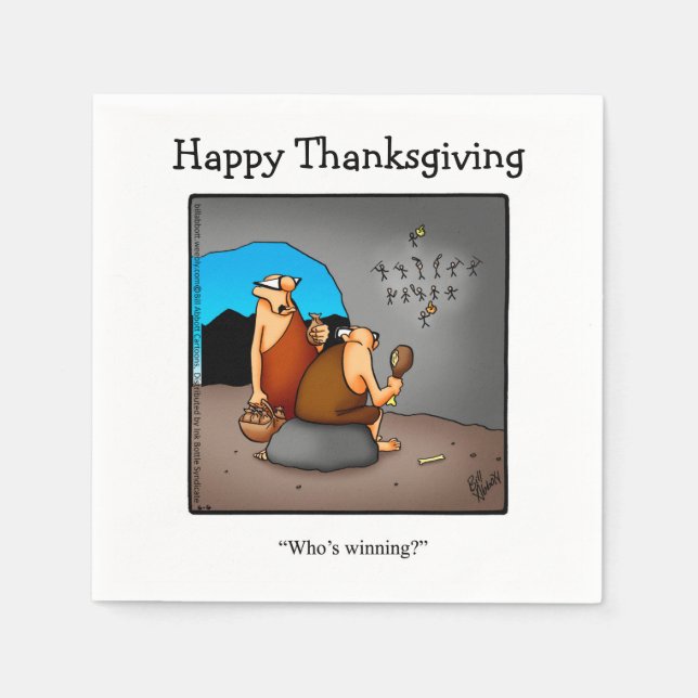Thanksgiving Humour Paper Napkins (Front)