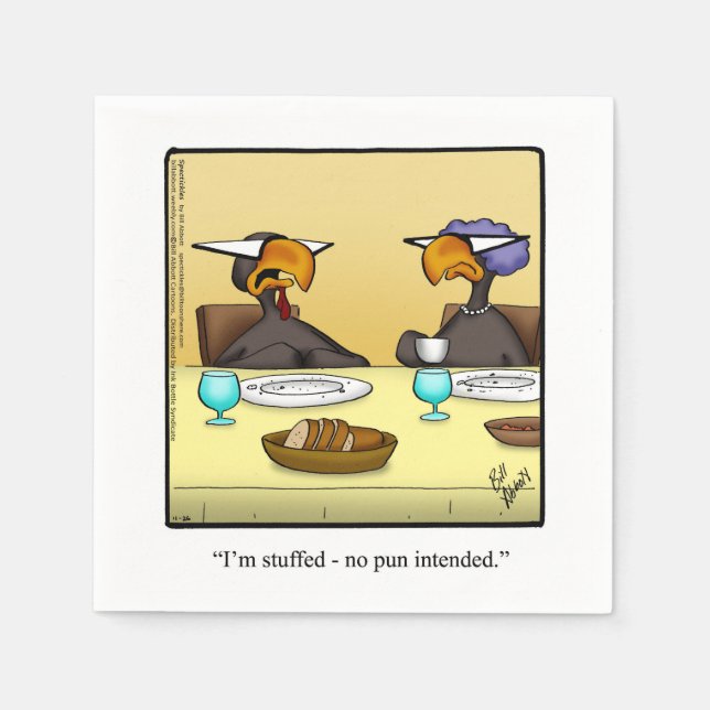 Thanksgiving Humour Paper Napkins (Front)