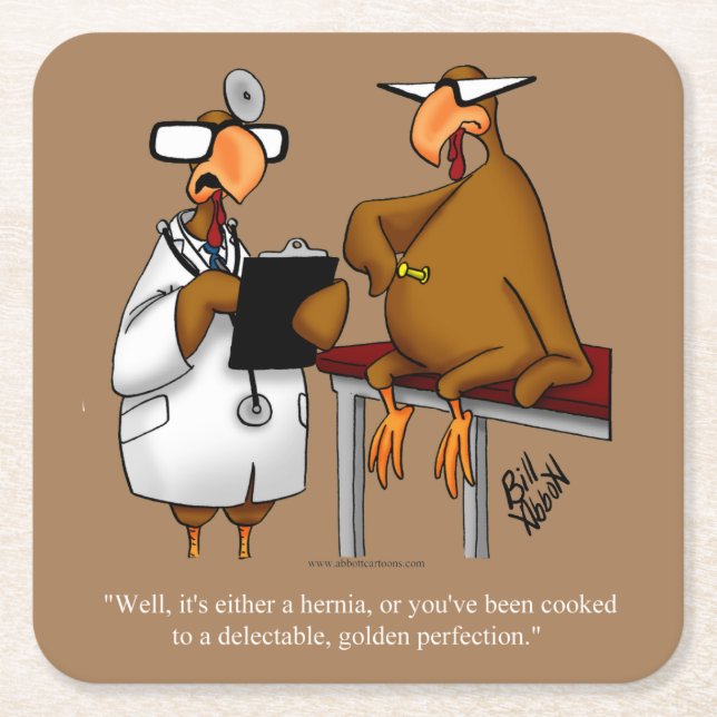  Thanksgiving Humour Party Coasters (Front)