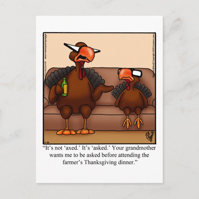 Thanksgiving Humour Postcard "Spectickles" (Front)