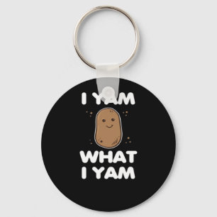 Thanksgiving I Yam What I Yam Funny Fall Classic Keychain