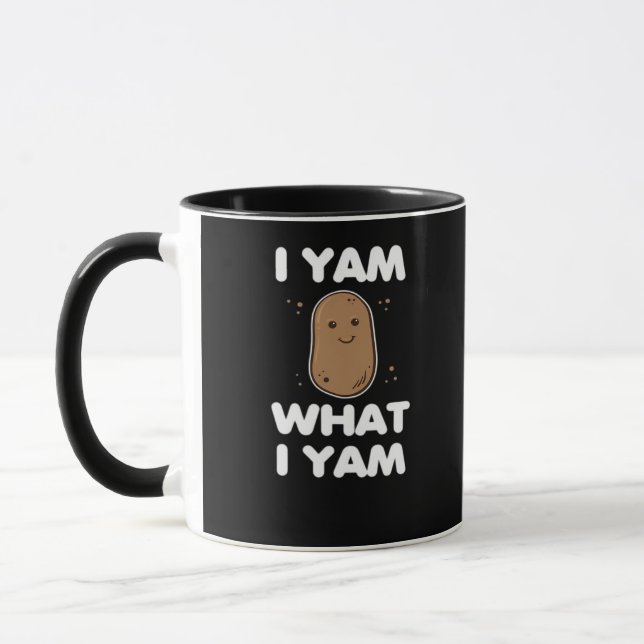 Thanksgiving I Yam What I Yam Funny Fall Classic Mug (Left)