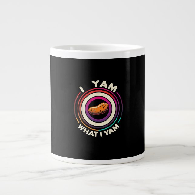 Thanksgiving - I Yam What I Yam Large Coffee Mug (Front)