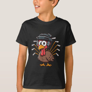 Thanksgiving Ice Hockey Turkey Day Sport Men Boys T-Shirt