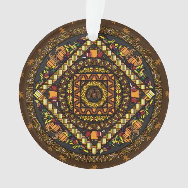 Thanksgiving Icons Acrylic Ornament (Front)