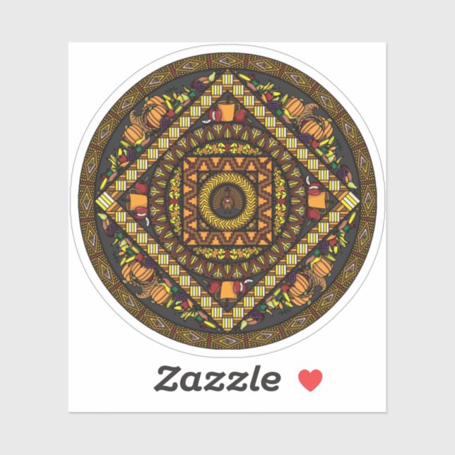 Thanksgiving Icons Contour Sticker (Sheet)