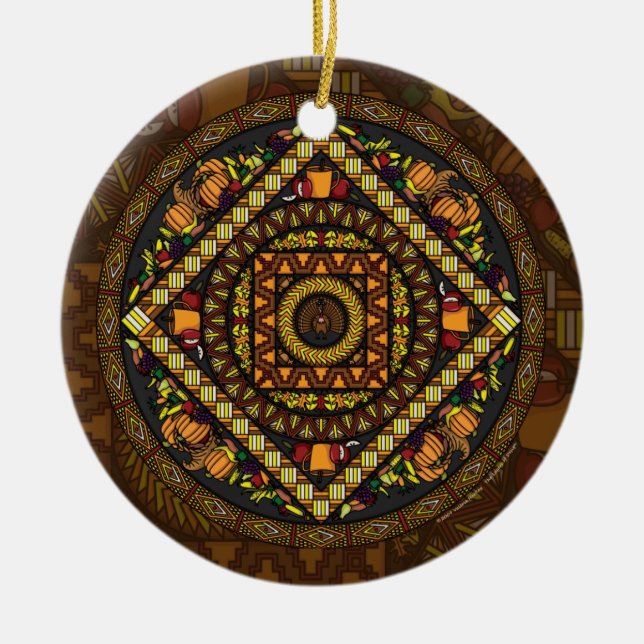 Thanksgiving Icons Ornament (Front)