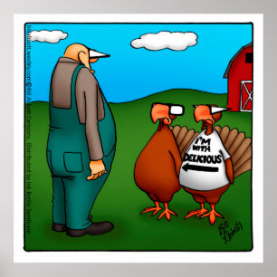 Thanksgiving "I'm With Delicious" Poster