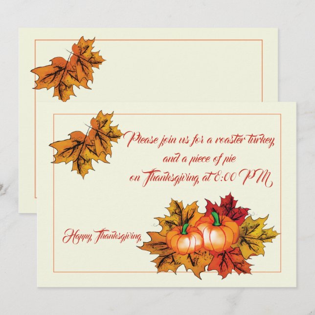Thanksgiving invitation (Front/Back)