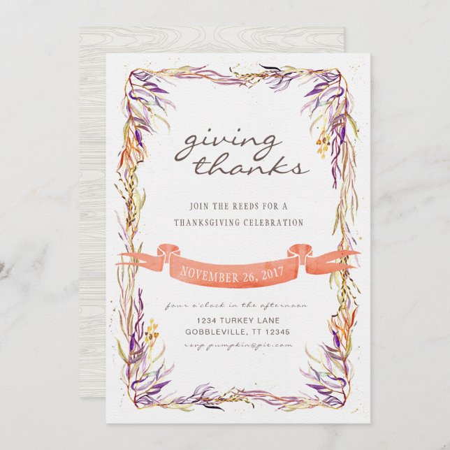 Thanksgiving Invitation (Front/Back)
