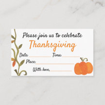 Thanksgiving invitation 