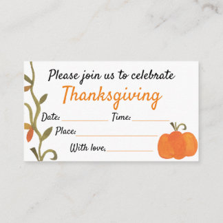 Thanksgiving invitation 