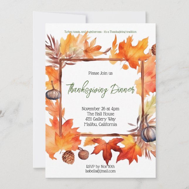 Thanksgiving Invitation (Front)