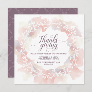 Thanksgiving Invitation, Custom, Elegant Invite