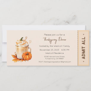 Thanksgiving Invite, Thanksgiving Dinner Invite