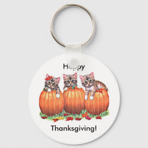 Thanksgiving is the Cat's Meow Keychain
