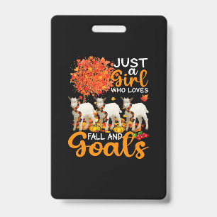 Thanksgiving Just A Girl Who Loves Fall And Goats Badge