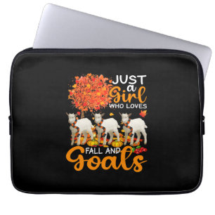 Thanksgiving Just A Girl Who Loves Fall And Goats Laptop Sleeve