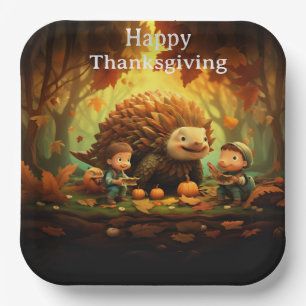 Thanksgiving Kids 11  Paper Plate