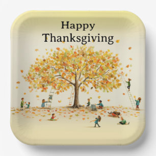 Thanksgiving Kids 14  Paper Plate