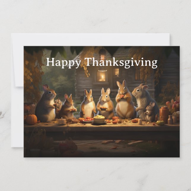 Thanksgiving Kids 17  Holiday Card (Front)